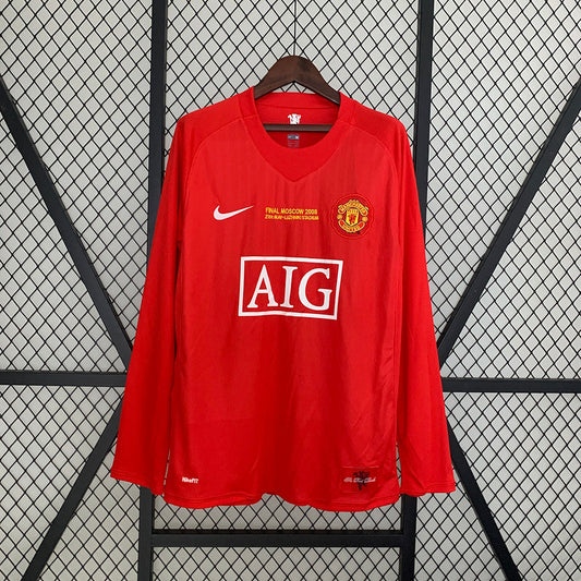 Manchester United 07/08 Local manga larga